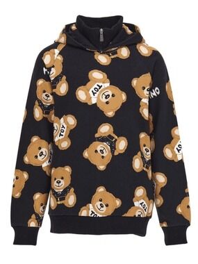 Moschino Teen Kids Unisex Black Teddy Bear Hoody 14Y